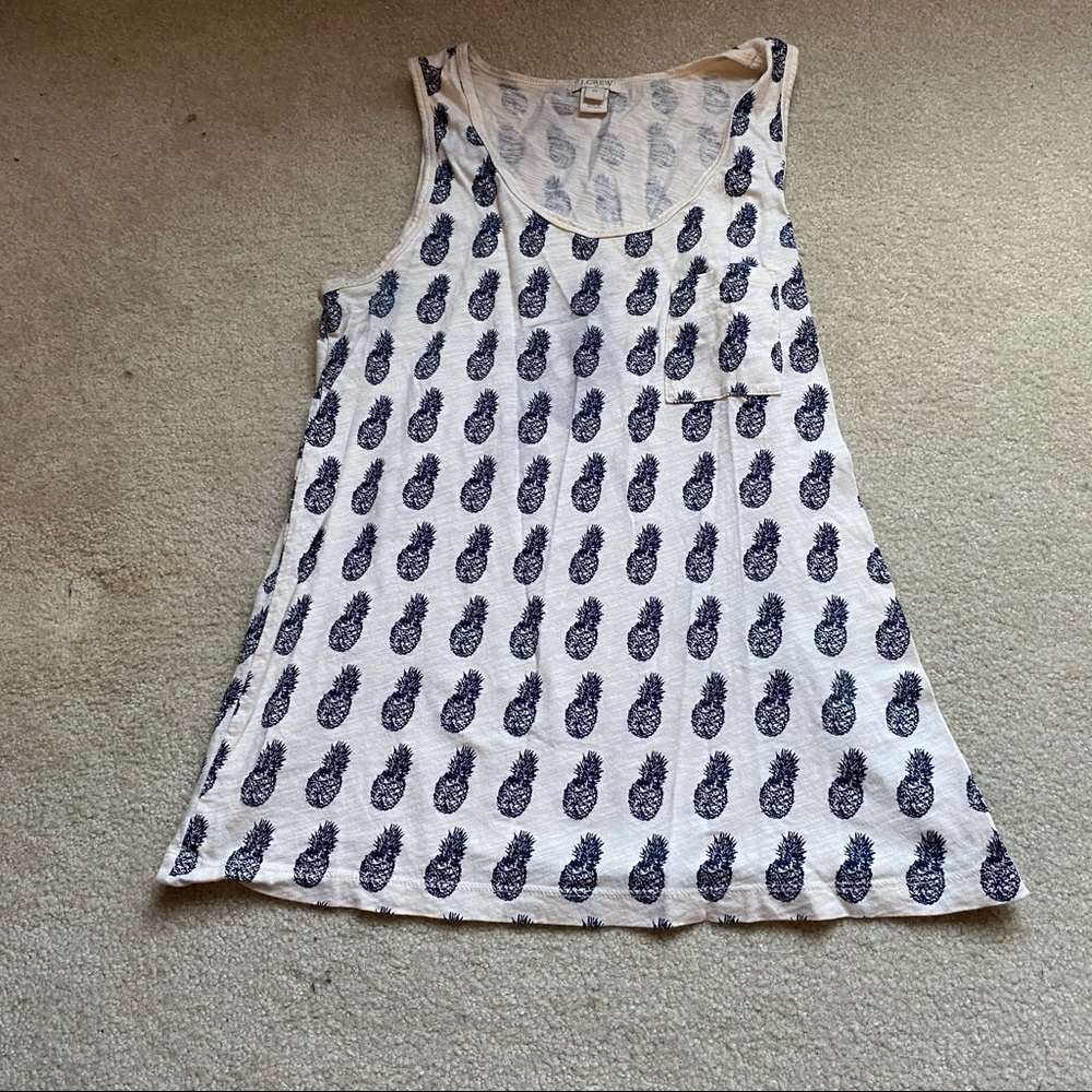 JCrew Pineapple Pocket Tank